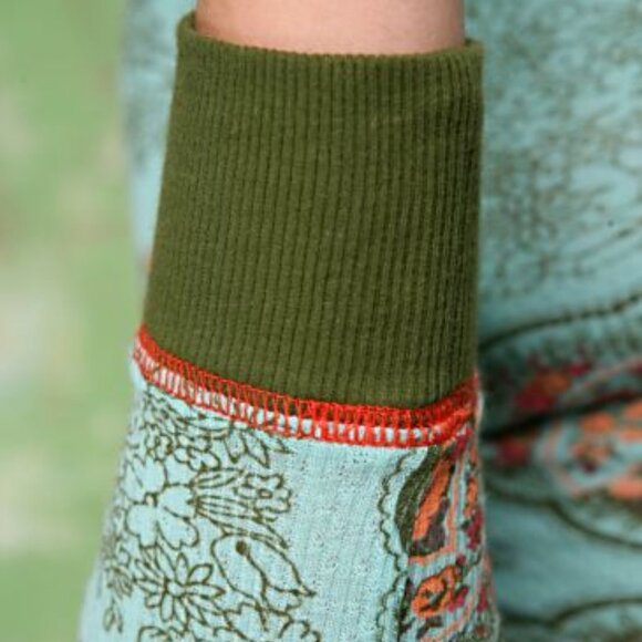 Free People Printed Pointelle Crew in Sea Blue ASO Princess Protection Program - Picture 5 of 11